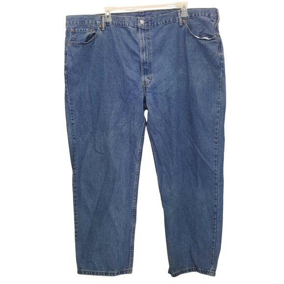Levi 52x30 Blue Jeans Pants Denim Jean Zipper Fly Relaxed Fit Cotton Levis 550 - Picture 1 of 11